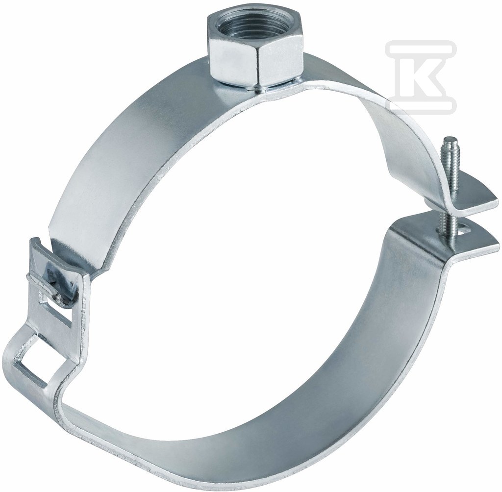 Uchwyt do rur regulowany z mufą gwintowaną 110xGW1/2", gwint wewnętrzny, stalowy ocynkowany (kanalizacja HDPE) 367.841.00.2 - obrazek 1