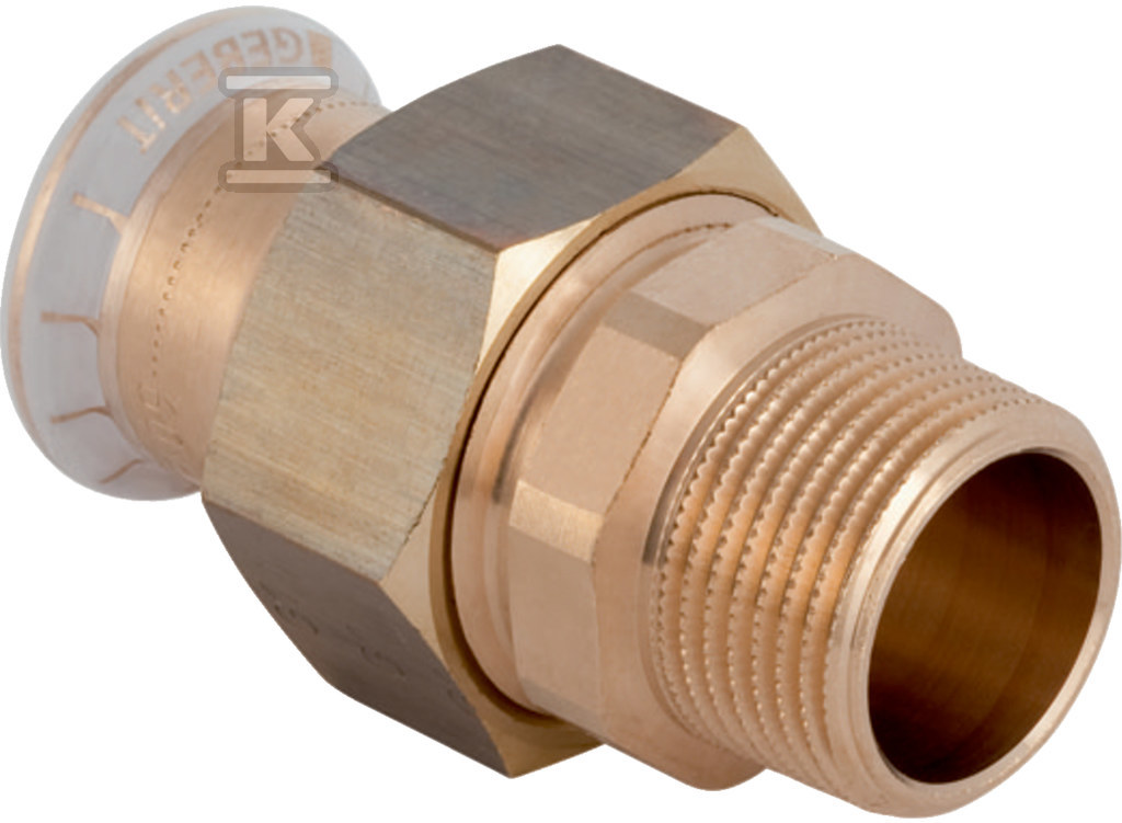 Śrubunek Geberit Mapress Kupfer FKM przejściowy z gw.zewn. d18-R1/2 52564 - obrazek 1
