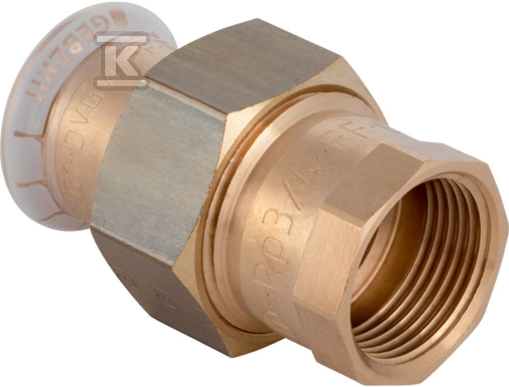 Śrubunek Geberit Mapress Kupfer FKM przejściowy z gwintem wewnętrzny d35-Rp1 1/4 52618 - obrazek 1