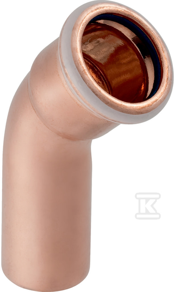 Kolano Geberit Mapress Kupfer FKM jednokielichowe 45° d15 52242 - obrazek 1