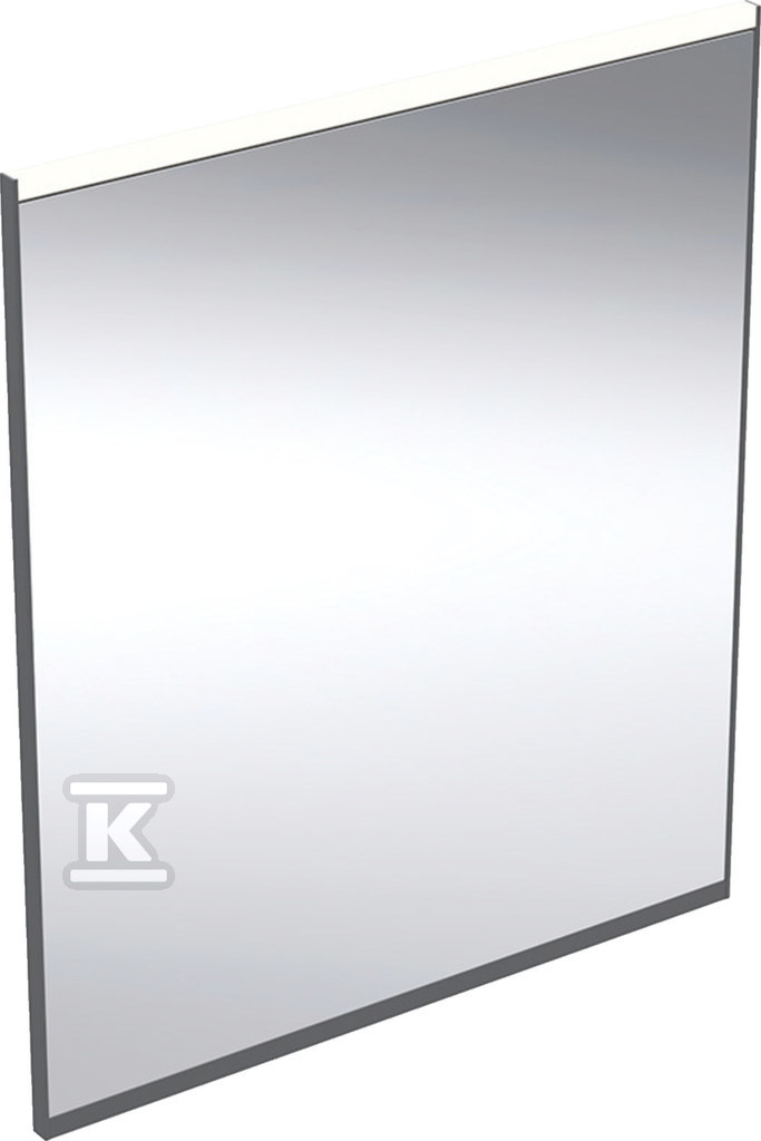 Option Plus Square Podświetlane lustro, B60cm, H70cm, T3.2cm, z bezpośrednim i pośrednim oświetleniem, czarny mat, Aluminium anodyzowane 502.781.14.1 - obrazek 1
