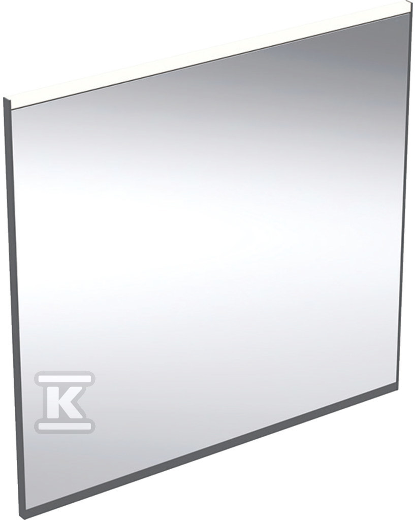 Option Plus Square Podświetlane lustro, B75cm, H70cm, T3.2cm, z bezpośrednim i pośrednim oświetleniem, czarny mat, Aluminium anodyzowane 502.782.14.1 - obrazek 1