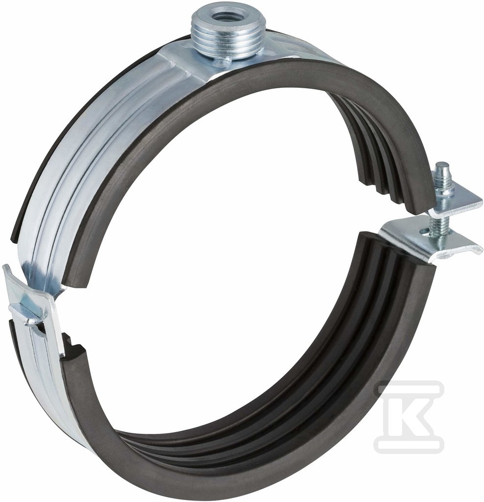 Obejma rurowa 56 z mufą gwintowaną GZ1/2" do rur Silent-db20 HT, stalowy ocynkowany, sanitarna, do kanalizacji wewnętrznej niskoszumowej 305.812.26.1 - obrazek 1