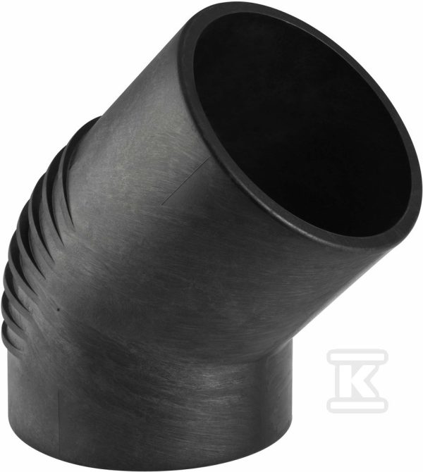 Kolano PE Silent-db20 HT 75/45 krótkie sanitarne, do kanalizacji wewnętrznej niskoszumowej, kolor czarny 307.450.14.1