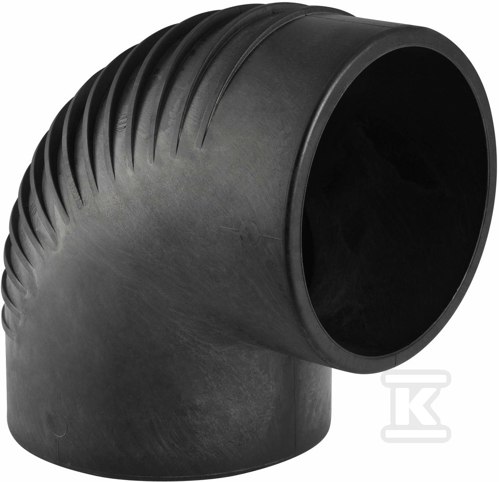 Kolano PE Silent-db20 HT 75/88.5 krótkie sanitarne, do kanalizacji wewnętrznej niskoszumowej, kolor czarny 307.880.14.1 - obrazek 1