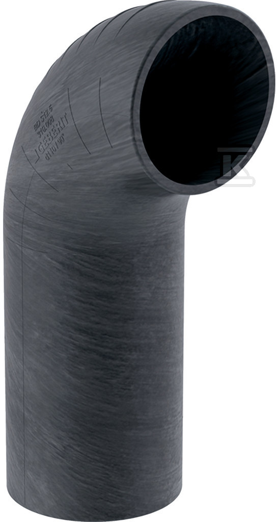 Kolano PE Silent-db20 HT 110x110/90 przyłączeniowe o przedłużonym końcu, sanitarne, do kanalizacji wewnętrznej niskoszumowej, kolor czarny 310.008.14.1 - obrazek 1