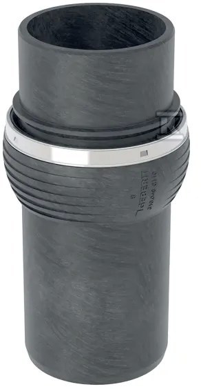 Króciec przyłączeniowy PE Silent-db20 HT 110x100, do pionowego montażu, H=26cm, do rur o dł.1.5-3m pomiędzy 2 kształtkami z odsadzeniem, sanitarny, do kanalizacji wewnętrznej niskoszumowej, kolor czarny 310.048.14.1 - obrazek 1