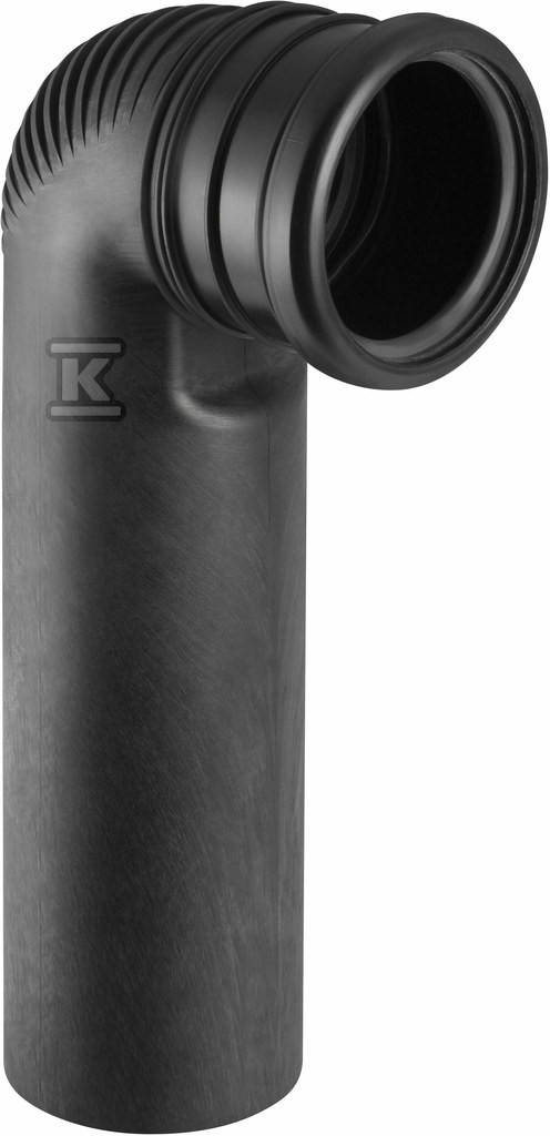 Kolano PE Silent-db20 HT 110x90/90 przyłączeniowe, do wiszącej miski WC, sanitarne, do kanalizacji wewnętrznej niskoszumowej, kolor czarny 310.883.14.1 - obrazek 1