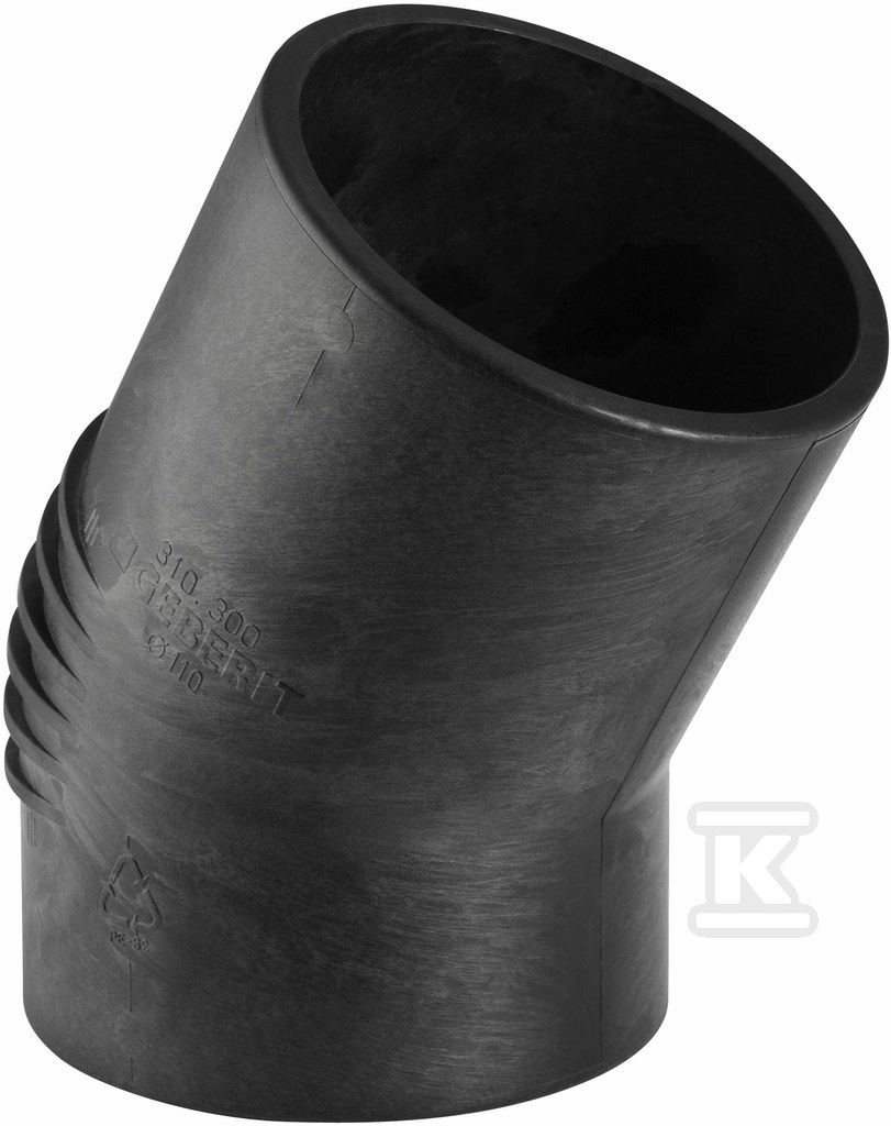 Kolano PE Silent-db20 HT 160/30 krótkie sanitarne, do kanalizacji wewnętrznej niskoszumowej, kolor czarny 315.300.14.1 - obrazek 1