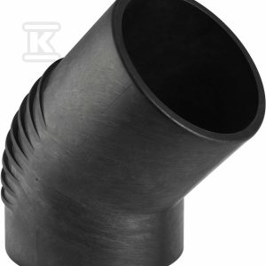 Kolano PE Silent-db20 HT 160/45 krótkie sanitarne, do kanalizacji wewnętrznej niskoszumowej, kolor czarny 315.450.14.1