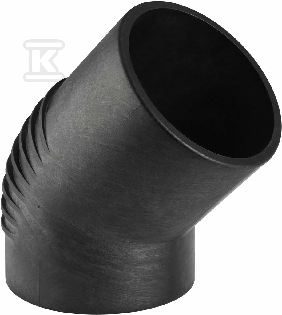 Kolano PE Silent-db20 HT 160/45 krótkie sanitarne, do kanalizacji wewnętrznej niskoszumowej, kolor czarny 315.450.14.1 - obrazek 1