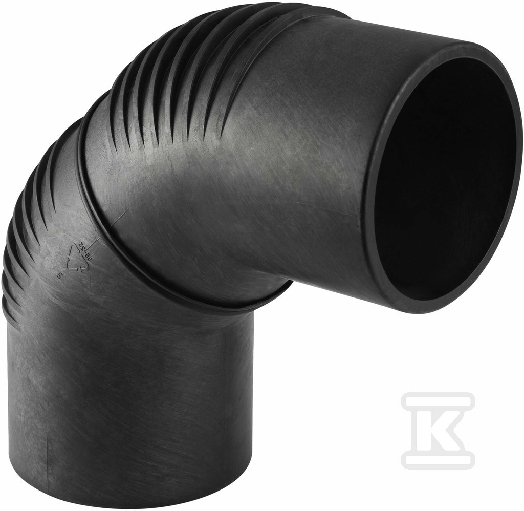 Kolano PE Silent-db20 HT 160/88.5 krótkie sanitarne, do kanalizacji wewnętrznej niskoszumowej, kolor czarny 315.885.14.1 - obrazek 1