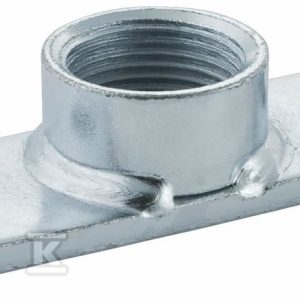Płytka montażowa z mufą gwintowaną GW3/4″, gwint wewnętrzny, podłużna 12x4cm, 2 otwory o rozstawie 9cm, stalowa ocynkowana (kanalizacja HDPE) 362.827.26.1 Płytka montażowa z mufą gwintowaną GW3/4″, gwint wewnętrzny, podłużna 12x4cm, 2 otwory o rozstawie 9cm, stalowa ocynkowana (kanalizacja HDPE) 362.827.26.1