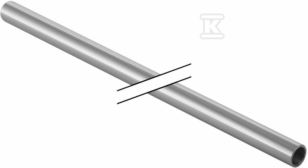 Rura stalowa gwintowana GW1/2" gwint wewnętrzny, L=1000mm do mocowania uchwytów rurowych na płytach montażowych, w punktach stałych lub na podporach przesuwnych (kanalizacja HDPE) 362.857.26.1 - obrazek 1