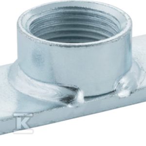 Płytka montażowa z mufą gwintowaną GW1 1/2″, gwint wewnętrzny, podłużna 16×6.5cm, 2 otwory o rozstawie 11cm, stalowa ocynkowana (kanalizacja HDPE) 362.869.26.1 Płytka montażowa z mufą gwintowaną GW1 1/2″, gwint wewnętrzny, podłużna 16×6.5cm, 2 otwory o rozstawie 11cm, stalowa ocynkowana (kanalizacja HDPE) 362.869.26.1