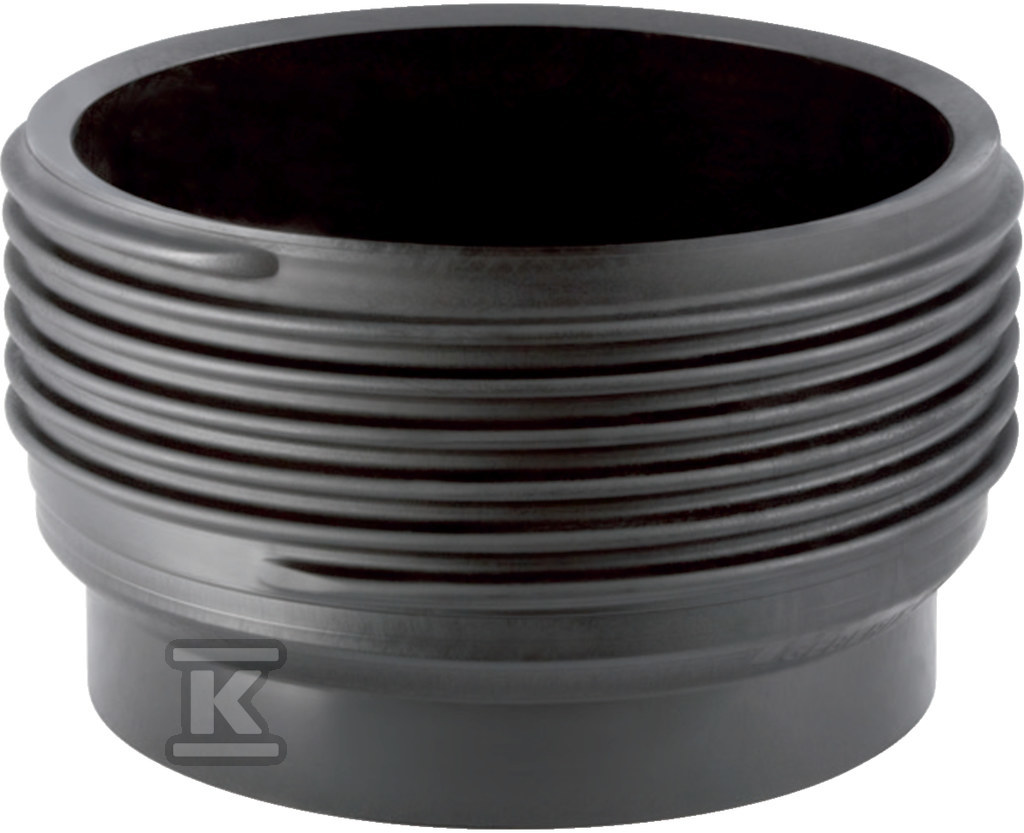 Złączka PEHD 75xGZ1/6" gwint zewnętrzny, kolor czarny (kanalizacja HDPE) 365.784.16.1 - obrazek 1