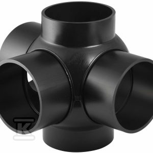 Złączka wielorozgałęźna (5-rozgałęźna) PEHD 88.5st./podejście co 90st. 90x90x90x90, kolor czarny (kanalizacja HDPE) 366.605.16.1 Złączka wielorozgałęźna (5-rozgałęźna) PEHD 88.5st./podejście co 90st. 90x90x90x90, kolor czarny (kanalizacja HDPE) 366.605.16.1