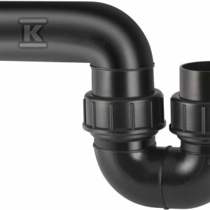 Syfon PEHD 90 uniwersalny, odpływ poziomy, przepustowość 3.6l/s, wysokość zasyfonowania >=70mm, kolor czarny (kanalizacja HDPE) 366.730.16.1 Syfon PEHD 90 uniwersalny, odpływ poziomy, przepustowość 3.6l/s, wysokość zasyfonowania >=70mm, kolor czarny (kanalizacja HDPE) 366.730.16.1
