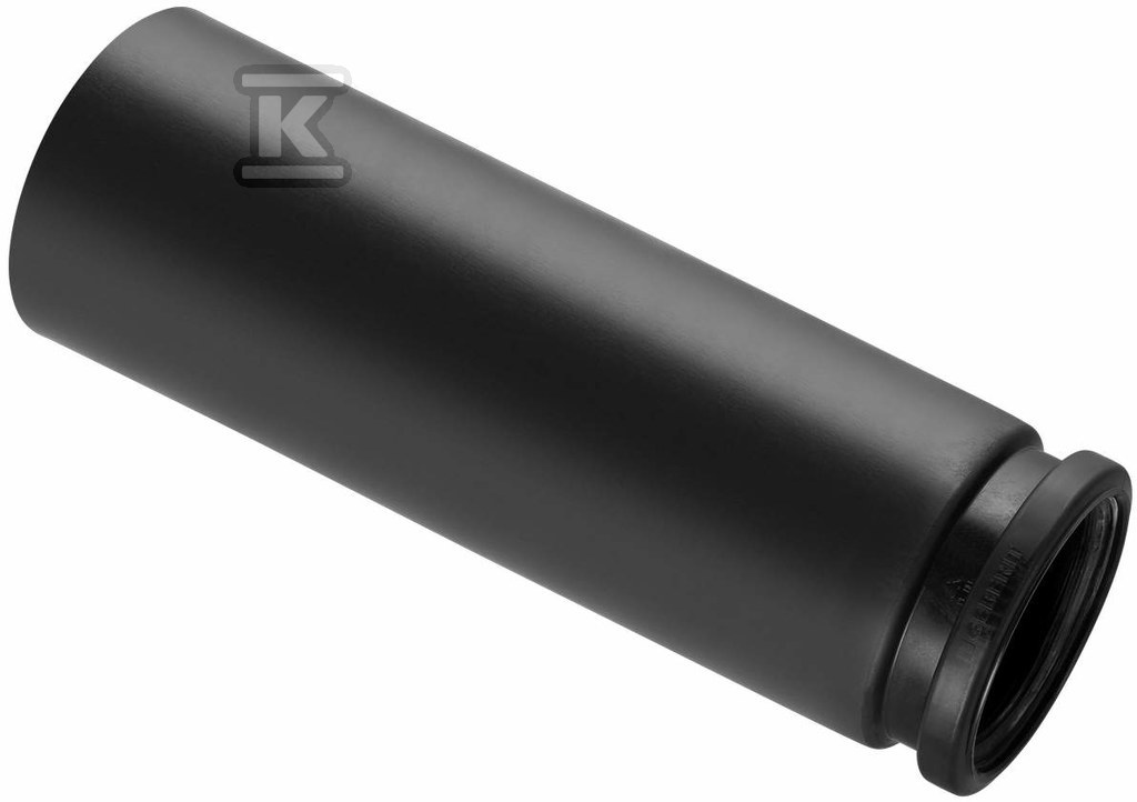 Rura odpływowa PEHD 90x90 z kielichem, L=31cm, do miski wiszącej WC, kolor czarny (kanalizacja HDPE) 366.887.16.1 - obrazek 1
