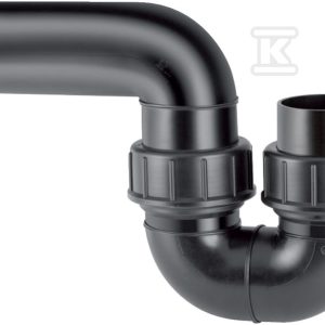 Syfon PEHD 110 uniwersalny, odpływ poziomy, przepustowość 5.9l/s, wysokość zasyfonowania >=70mm, kolor czarny (kanalizacja HDPE) 367.730.16.1 Syfon PEHD 110 uniwersalny, odpływ poziomy, przepustowość 5.9l/s, wysokość zasyfonowania >=70mm, kolor czarny (kanalizacja HDPE) 367.730.16.1