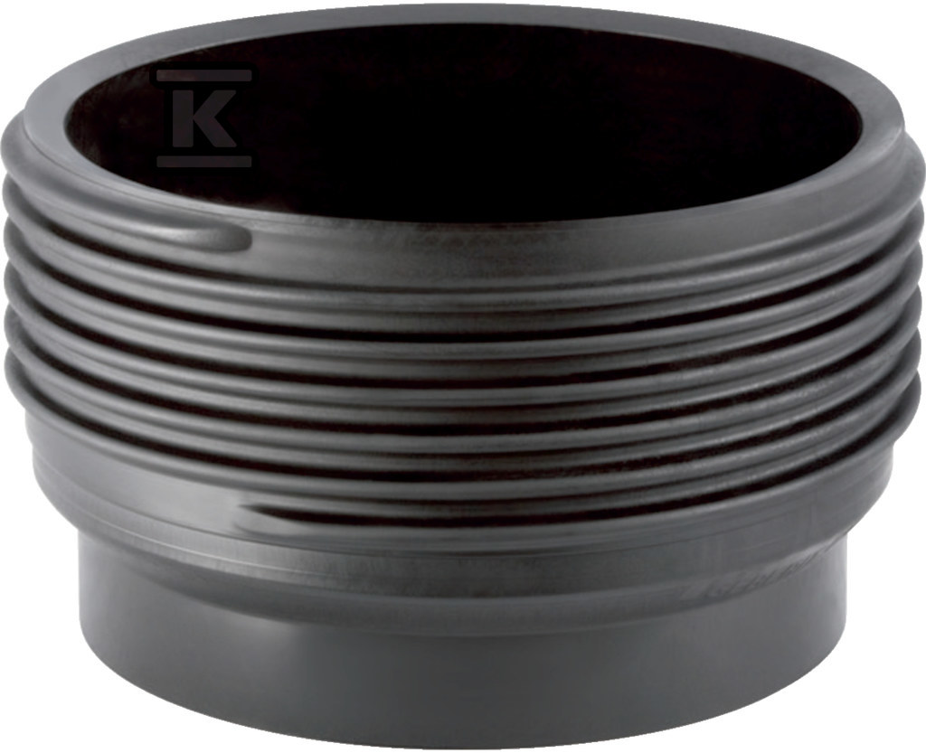 Złączka PEHD 110xGZ1/4" gwint zewnętrzny, kolor czarny (kanalizacja HDPE) 367.784.16.1 - obrazek 1