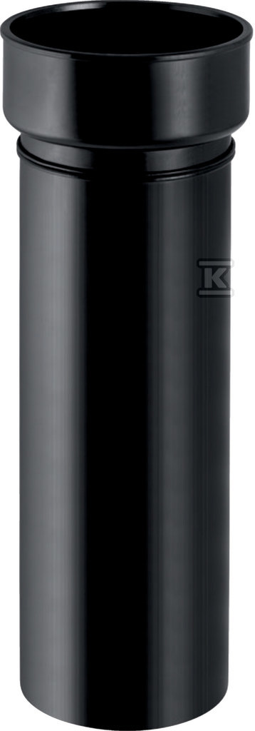 Rura odpływowa PEHD 110x110 z kielichem, L=38cm, do miski stojącej WC, kolor czarny (kanalizacja HDPE) 367.885.16.1 - obrazek 1