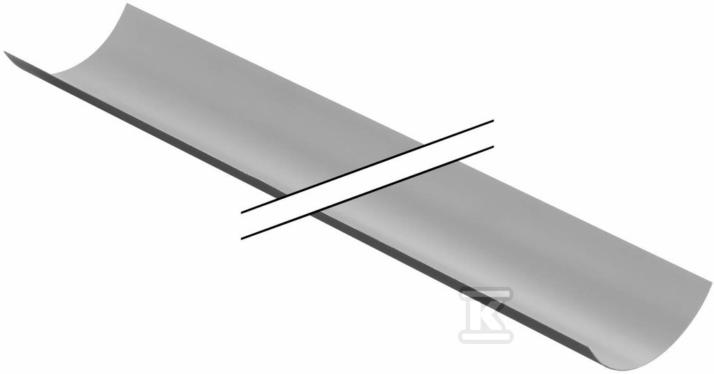 Rynna podporowa 200x0.75x3000mm stalowa, lakierowana, kolor czarny (kanalizacja HDPE) /3m/ 370.850.00.1 - obrazek 1