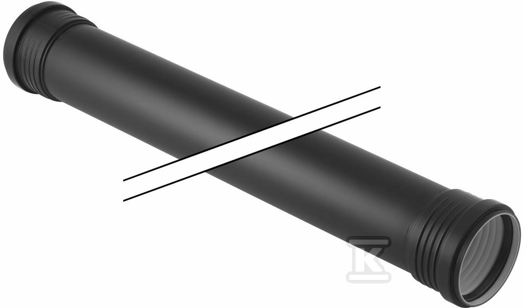 Rura Silent-PP HT 40x1000 2-kielichowa, sanitarna, do kanalizacji niskoszumowej, kolor czarny 390.111.14.1 - obrazek 1