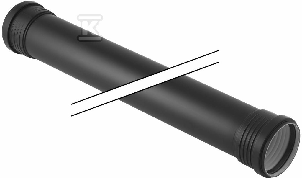 Rura Silent-PP HT 40x2000 2-kielichowa, sanitarna, do kanalizacji niskoszumowej, kolor czarny 390.113.14.1 - obrazek 1