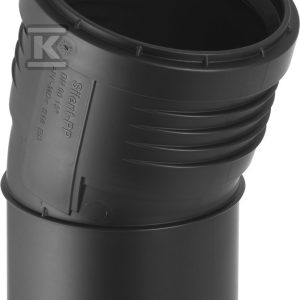 Kolano Silent-PP HT 50/15 sanitarne, do kanalizacji wewnętrznej niskoszumowej, kolor czarny 390.220.14.1 Kolano Silent-PP HT 50/15 sanitarne, do kanalizacji wewnętrznej niskoszumowej, kolor czarny 390.220.14.1