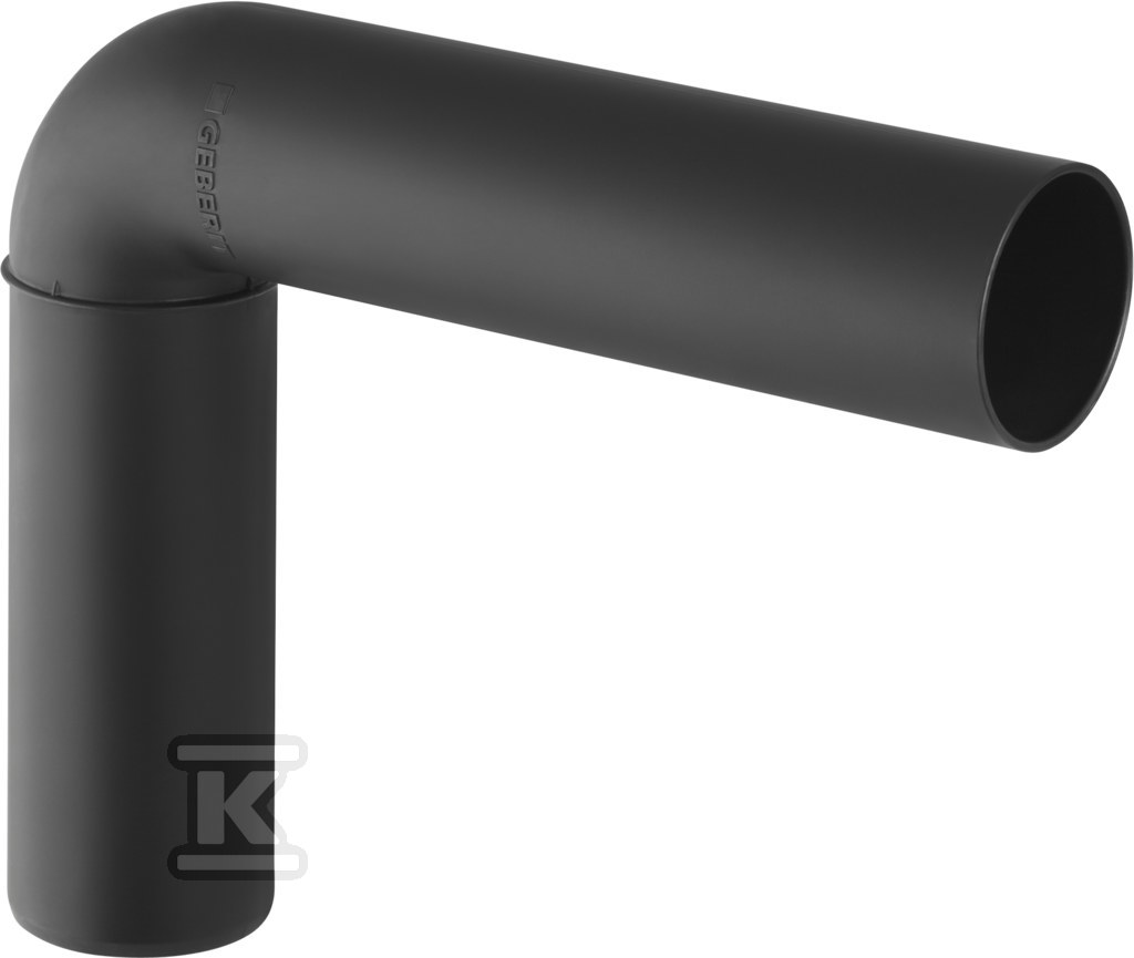 Kolano Silent-PP HT 50x46/90 przyłączeniowe długie, sanitarne, do kanalizacji wewnętrznej niskoszumowej, kolor czarny 390.286.14.1 - obrazek 1