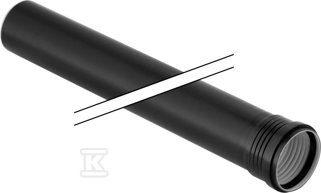 Rura Silent-PP HT 75x500 1-kielichowa, sanitarna, do kanalizacji niskoszumowej, kolor czarny 390.302.14.1 - obrazek 1