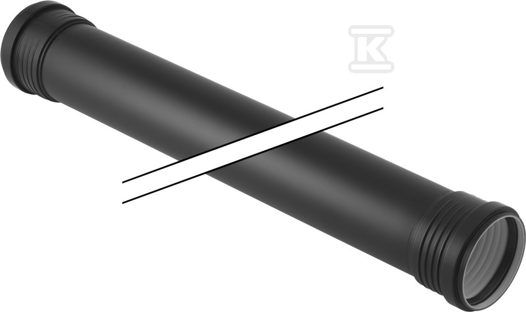 Rura Silent-PP HT 75x3000 2-kielichowa, sanitarna, do kanalizacji niskoszumowej, kolor czarny 390.314.14.1 - obrazek 1