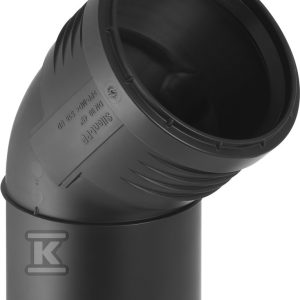 Kolano Silent-PP HT 75/45 sanitarne, do kanalizacji wewnętrznej niskoszumowej, kolor czarny 390.322.14.1 Kolano Silent-PP HT 75/45 sanitarne, do kanalizacji wewnętrznej niskoszumowej, kolor czarny 390.322.14.1
