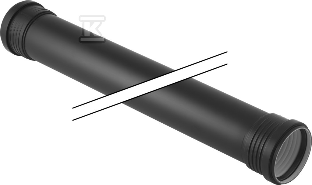 Rura Silent-PP HT 125x500 2-kielichowa, sanitarna, do kanalizacji niskoszumowej, kolor czarny 390.610.14.1 - obrazek 1