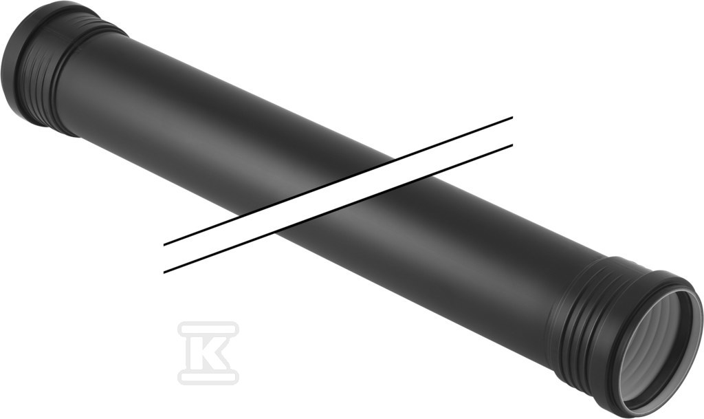 Rura Silent-PP HT 125x2000 2-kielichowa, sanitarna, do kanalizacji niskoszumowej, kolor czarny 390.613.14.1 - obrazek 1