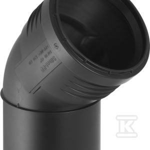 Kolano Silent-PP HT 125/45 sanitarne, do kanalizacji wewnętrznej niskoszumowej, kolor czarny 390.622.14.1 Kolano Silent-PP HT 125/45 sanitarne, do kanalizacji wewnętrznej niskoszumowej, kolor czarny 390.622.14.1