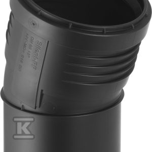 Kolano Silent-PP HT 160/15 sanitarne, do kanalizacji wewnętrznej niskoszumowej, kolor czarny 390.720.14.1 Kolano Silent-PP HT 160/15 sanitarne, do kanalizacji wewnętrznej niskoszumowej, kolor czarny 390.720.14.1