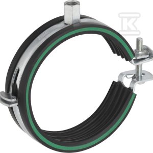 Obejma rurowa 160 z mufą gwintowaną GW M8/M10 do rur Silent-PP HT, stalowy ocynkowany, sanitarna, do kanalizacji wewnętrznej niskoszumowej 390.799.26.1