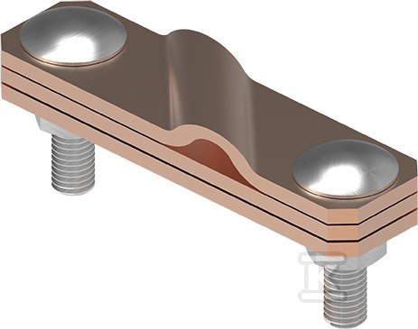 Złącze krzyżowe skośne 3-elementowe drut/bed CU 11602403 - obrazek 1