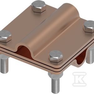 Złącze uniwersalne 3-elementowe 80×80 pręt16/pręt16 CU 21501503