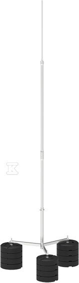 Aluminiowy maszt odgromowy na trójnogu 6-M 4P CZ 65046009 - obrazek 1