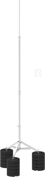 Aluminiowy maszt odgromowy na trójnogu SK 6,5-M 5P CZ 67056509 - obrazek 1
