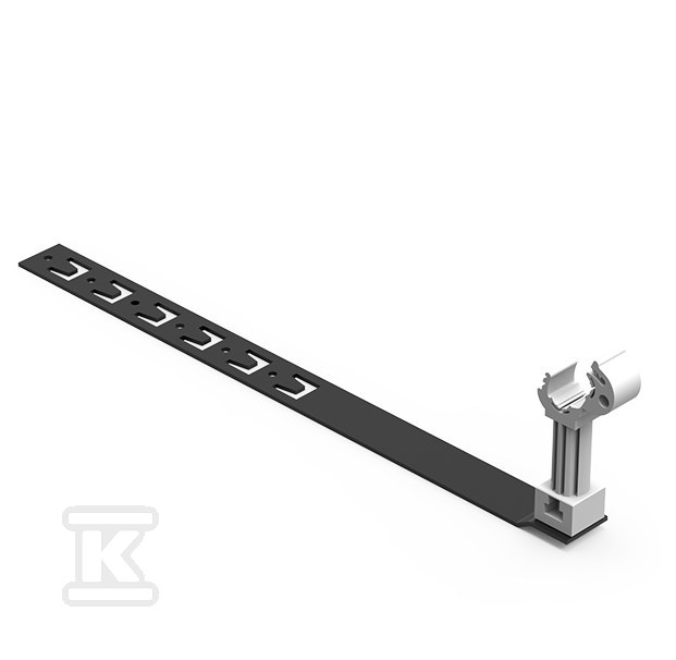 Uchwyt pod dachówkę L-415 z zaczepem, z plastikiem LA 9005 91003815 - obrazek 1