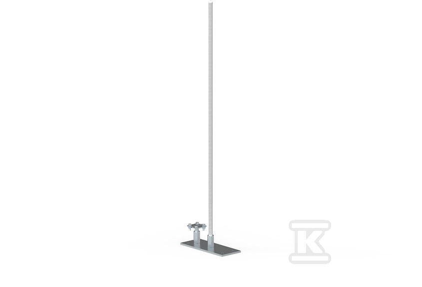 Maszt odgromowy aluminiowy z podstawą metalową 1,0m 94381009 - obrazek 1