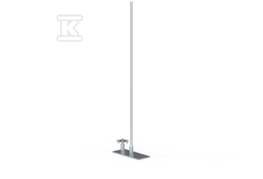 Maszt odgromowy aluminiowy z podstawą metalową 3,5 m 94383509 - obrazek 1