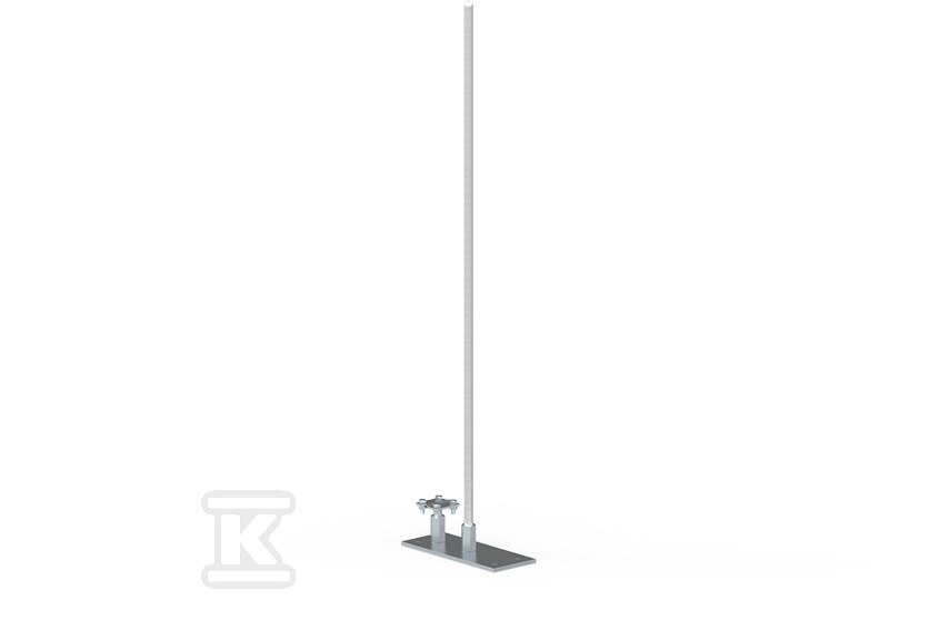 Maszt odgromowy aluminiowy z podstawą metalową 4,0m 94384009 - obrazek 1