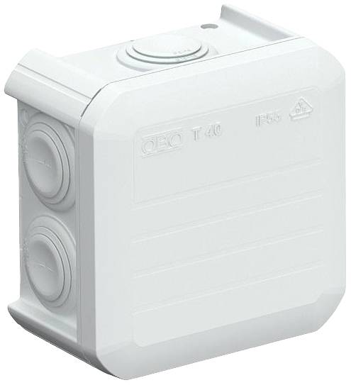 Skrzynka przyłączeniowa OBO Bettermann T40, IP55, (D x S x W) 90 x 90 x 52 mm, szaro-biały (ral 7035), 1 szt. - obrazek 1