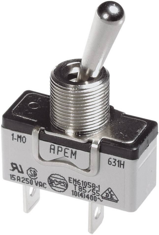 APEM 636H/2 636H/2 Przełącznik dźwigienkowy 250 V/AC 15 A 1 x wł/wł zatrzask 1 szt. - obrazek 1