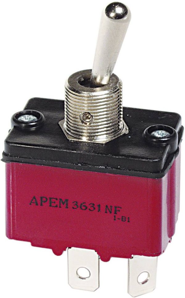 APEM 3639NF/2 Przełącznik dźwigienkowy 3639NF/2, 1 x wł/wył/wł, 250 V/AC, 6 A, 1 szt.